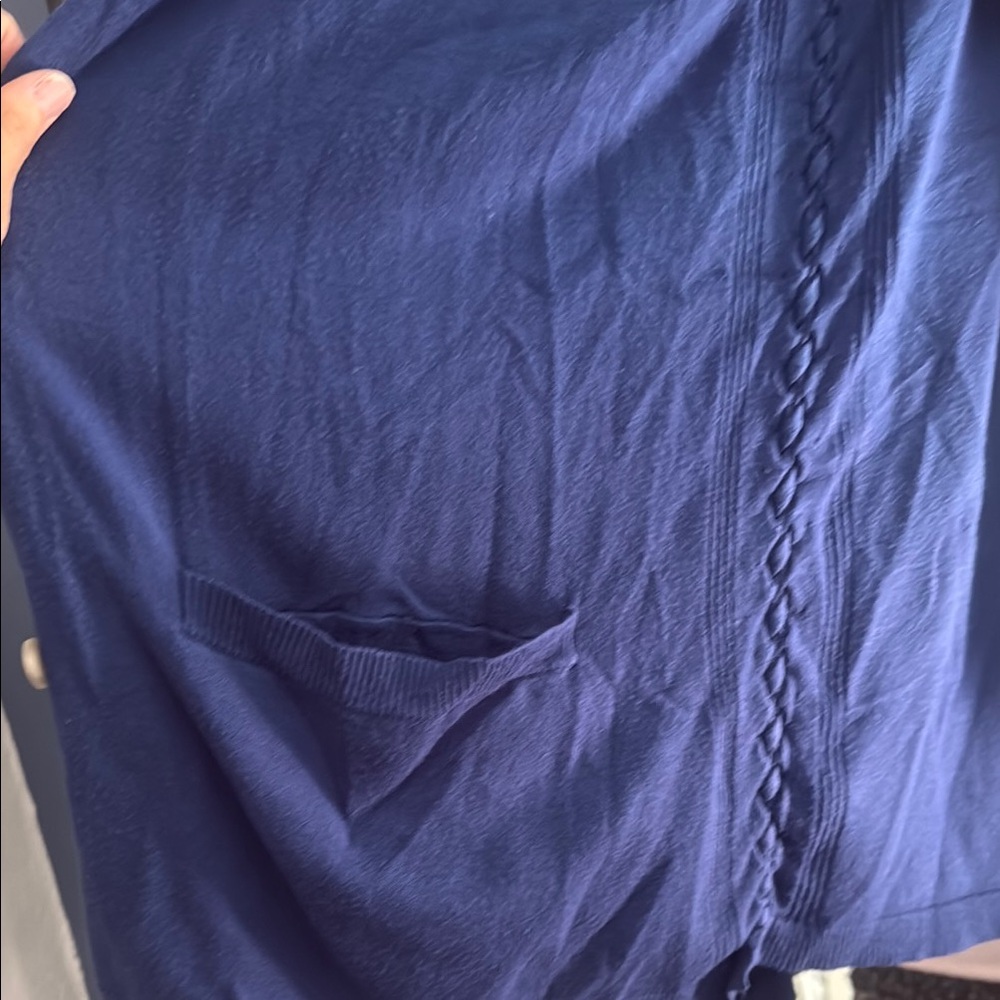 Woman Within Deep Blue Knit Top